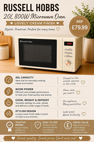 Russell hobbs 20l 800w - hobbs,