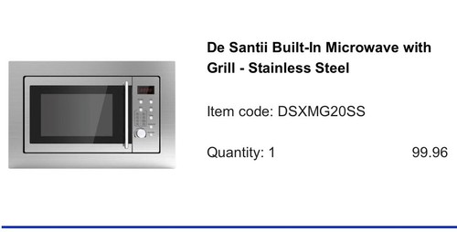 Santii built microwave - santii, built-in